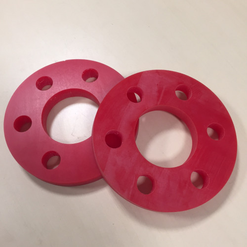 anello flangia in PU rosso spessore mm.15