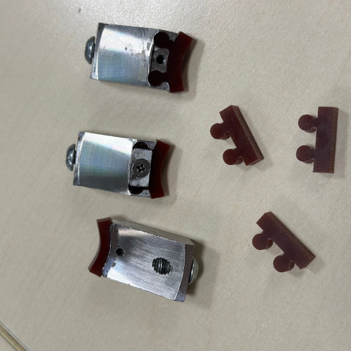 sagoma in PU 80 Sh.A disegnata e tagliata per particolare metallo cliente